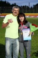 Mariya Savinova. With coach Vladimir Kazarin