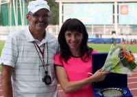 Mariya Savinova. With Vladimir Kazarin (coach)