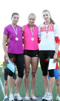 Russian Championships 2010. Winner at 400m. Kseniya Ustalova, Anastasiya Kapachinskaya, Tatyana Firova