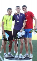 Russian Championships 2010. Winner at 400m. Vladimir Krasnov, Maksim Dyldin, Pavel Trenikhin
