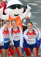 20th European Athletics Championships 2010 /Barselona, ESP.  20 km Walk Women Final. Olga KANISKINA, Anisya KIRDYAPKINA, Vera SOKOLOVA