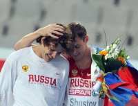 20th European Athletics Championships 2010 /Barselona, ESP. High Jump Men Final. 
Aleksander SHUSTOV and Ivan UKHOV. Champion's