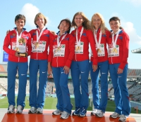 20th European Athletics Championships 2010 /Barselona, ESP. Marathon. Nailya  YULAMANOVA, Irina TIMOFEYEVA, Silviya SKVORTSOVA,  Tatyana	PUSHKAREVA, Margarita PLAKSINA, Yevgeniya DANILOVA