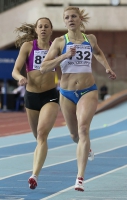 Olesya Krasnomovets. Russian Indoor Champion 2011 at 400m. With Kseniya Zadorina