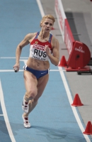 Olesya Krasnomovets. European Indoor Champion 2011 (Paris) at 4x400m