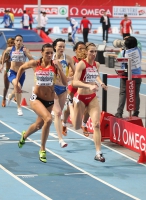 European Athletics Indoors Championships 2011 /Paris, FRA. 400m Women. STAMBOLOVA Vania and LINDENBERG Janin