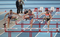 European Athletics Indoors Championships 2011 /Paris, FRA. 60m Hurdles. Women. Semifinals. NYTRA Carolin and SOLOVYOVA Anastasiya