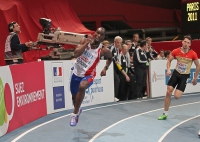 European Athletics Indoors Championships 2011 /Paris, FRA. 400m. DJHONE Leslie and SCHNEIDER Thomas  