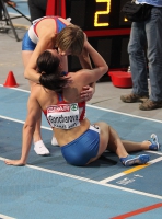 European Athletics Indoors Championships 2011 /Paris, FRA. Pentathlon. PANTELEYEVA Yana and GONCHAROVA Marina