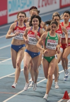 European Athletics Indoors Championships 2011 /Paris, FRA. 1500m. Women. Final. ARZHAKOVA Yelena, MARTYNOVA Yekaterina, MOREIRA Sara