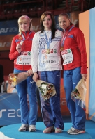 European Athletics Indoors Championships 2011 /Paris, FRA. Champions at 400m. Winner at ROSOLOVÁ Denisa, silver - KRASNOMOVETS Olesya, bronza - ZADORINA Kseniya  