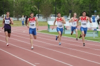 Russian Cup 2011. 400m. Smirnov Roman (N14), Alekseyev Denis (N186), Petukhov Segey (N182), Trenikhin Pavel (N109), Polyanitsa Yevgeniy (N27)