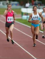 Russian Cup 2011. 100m. Paleyeva Nadezhda (N102) and Kashina Yuliya (N111)