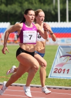 Russian Championships 2011. 1 day. Heat at 100m. Polyakova Yevgeniya