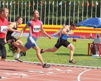 Russian Championships 2011. 1 day. Heat at 100m. Khmelyev Yevgeniy