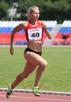Russian Championships 2011. 1 day. Heat at 100m. Guschina Yuliya
