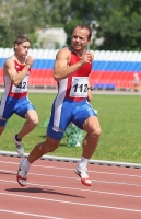 Russian Championships 2011. 1 day. Heat at 100m. Vashurkin Aleksandr