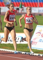 Russian Championships 2011. 1 day. 800m. Tutayeva Yuliya and Fesenko Yelena