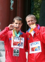 World Championships 2011 foto from Daegu. Walk at 20km World Champion are Valeriy Borchin and Vladimir Kanaykin