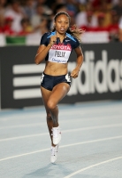 World Championships 2011 foto from Daegu. Heat at 400m. Allyson Felix (USA)