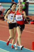 "Russian Winter" IAAF Indoor Permit Meetings. 3000 m Race Walk. Kaniskina Olga and Kirdyapkina Anisiya