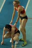 Russian Indoor Championships 2012. Winner at 400m. Aleksandra Fedoriva and YUliya Guschina