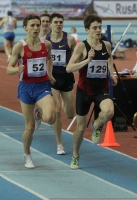 Russian Indoor Championships 2012. Final at 1500m. Mark Tolstikhin and Ivan Tukhatachyev