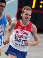 Yegor Nikolayev. European Indoor Championships 2011 (Paris). Final at 3000m