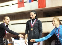 Aleksandra Fedoriva. Russian Indoor Champion 2012 at 400m. With YUliya Guschina and Kseniya Ustalova