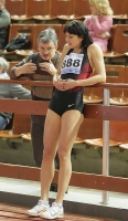 Viktoriya Valyukevich (Gurova). Silver meedallist at Russian Indoor Championships 2012 (Moscow). With coach. Yevgeniy Ter-Avanesov