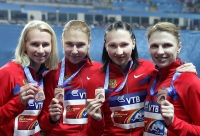 Aleksandra Fedoriva. 4x400m bronze at World Indoor Championships 2012 (Istanbul). With Marina Karnauschenko, Yuliya Guschina and Kseniya Ustalova