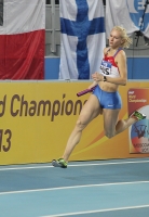 Yuliya Guschina. World Indoor Championships 2012, Istanbul. 4x400m 
