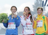 Ivet Lalova. 100 m European Champion 2012 (Helsinki). Silver Olesya Povh (UKR) and bronze Lina Grincikaitė (LTU)