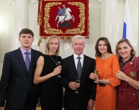 Yevgeniya Kolodko. With the mayor of Moscow Sergey Semenovich Sobyanin, Anna Chicherova, Ivan Ukhov, Svetlana Shkolina