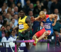 XXX OLYMPIC GAMES (Athletics). 400 metres Hurdles Final. Felix Sanchez (DOM)
