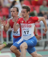 Russian Championships 2012. 100m. Mikhail Idrisov and Aleksandr Vashurkin