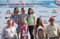 Russian Championships 2012. 3000 Steep Winners. Yuliya Zaripova, Gulnara Galkina-Samitova, Yelena Orlova