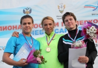 Russian Championships 2012. Javelin Medallists. Mariya Abakumova, Oksana Gromova and Marina Maksimova 