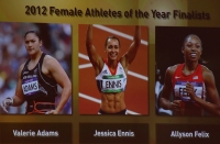 IAAF Centenary Gala Show. World Athletes of the Year for 2012.  Female World Athletes of the Year for 2012