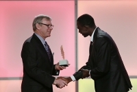 IAAF Centenary Gala Show. World Athletes of the Year for 2012. David Rudisha (KEN) was Male Perfonace of the Year. Presenter - Peter Snell