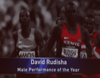 IAAF Centenary Gala Show. World Athletes of the Year for 2012. David Rudisha (KEN) was Male Perfonace of the Year