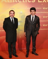 Hicham El Guerrouj, Morocco. 2 Olympic Golds 
2004: 1500, 5000. Red Carpet arrival at the IAAF Centenary Gala Show 
