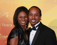 Chris Brown, Bahamas. 4 x 400 m Olympic Champion 2012. Red Carpet arrival at the IAAF Centenary Gala Show 