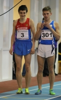 Chuvashia Indoor Cup 2013. 800m. Ivan Tukhtachyev and Oleg Sidorov
