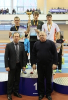 Chuvashia Indoor Cup 2013. 1500 Metres Winner. Igor Golovin, Vitaliy Khmelyev, Andrey Bochkaryev