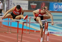 National Indoor Championships 2013 (Day 1). 60m Hurdles. Aydar Gilyazov, Igor Peremota