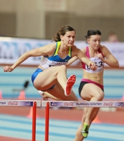 National Indoor Championships 2013 (Day 1). 60m Hurdles. Svetlana Topilina, Anna Kostina