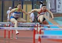 National Indoor Championships 2013 (Day 1). 60m Hurdles. Svetlana Topilina, Anna Kostina