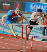 National Indoor Championships 2013 (Day 1). 60m Hurdles. Aleksey Dryenin, Stanislav Mironenko