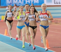National Indoor Championships 2013 (Day 1). 3000 Metres. Svetlana Kireyeva, Yelena Korobkina, Natalya Aristarkhova, Natalya Leontyeva